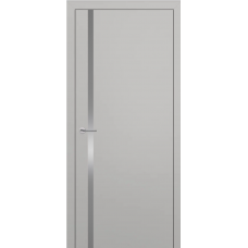 Дверь межкомнатная ZaDoor Квалитет К1 Серая эмаль, стекло, кромка